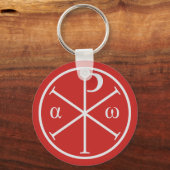Symbols of Jesus Christ: Chi-Rho, Alpha and Omega キーホルダー (正面)