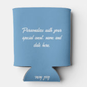 Symbols of Texas, Longhorn, blue 缶クーラー (裏面)