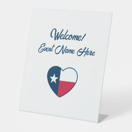 Symbols of Texas, Texas Flag, Heart 台座サイン