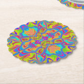  Symétrie groovy psychédélique ペーパーコースター (アングル)