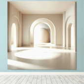 Symmetric Arch Cylinder キャンバスプリント (インサイチュ (ウッドフロア))