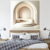 Symmetric Arch Stairway キャンバスプリント (インサイチュ (寝室))