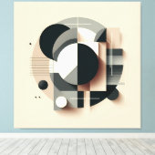 Symmetric Dimensional Geometry キャンバスプリント (インサイチュ (ウッドフロア))