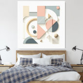 Symmetric Shape Ensemble キャンバスプリント (インサイチュ (寝室))