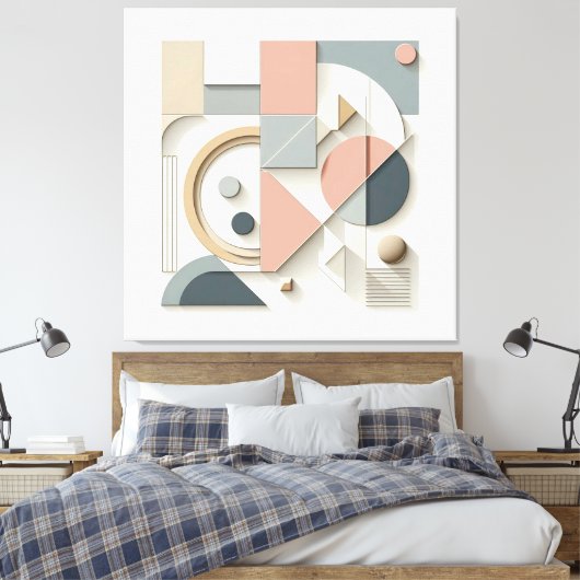 Symmetric Shape Ensemble キャンバスプリント (インサイチュ (寝室))