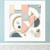 Symmetric Shape Ensemble キャンバスプリント (インサイチュ (ウッドフロア))