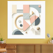 Symmetric Shape Ensemble キャンバスプリント (インサイチュ (リビング))