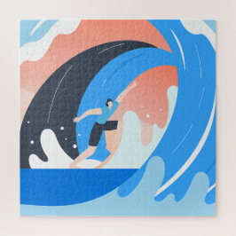 Symmetrical Abstract Pattern in Purple and White ジグソーパズル