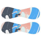 Symmetrical Abstract Pattern in Purple and White ソフトボール (パネル)