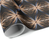 Symmetrical Burst of Light On Black ラッピングペーパー (ロールコーナー)