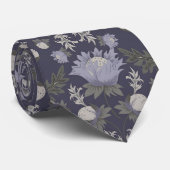 Symmetrical dark purple floral pattern ネクタイ (ロール)