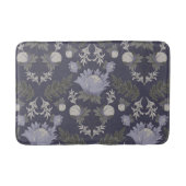 Symmetrical dark purple floral pattern バスマット (正面)