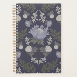 Symmetrical dark purple floral pattern プランナー手帳
