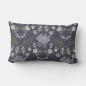 Symmetrical dark purple floral pattern ランバークッション (裏面)