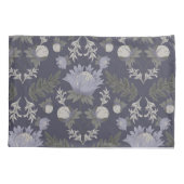 Symmetrical dark purple floral pattern 枕カバー (裏面-左)
