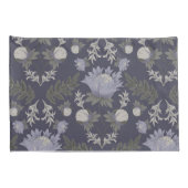 Symmetrical dark purple floral pattern 枕カバー (裏面-右)