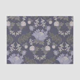 Symmetrical dark purple floral pattern 薄葉紙
