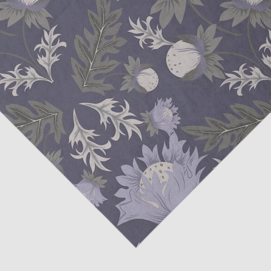 Symmetrical dark purple floral pattern 薄葉紙 (詳細)