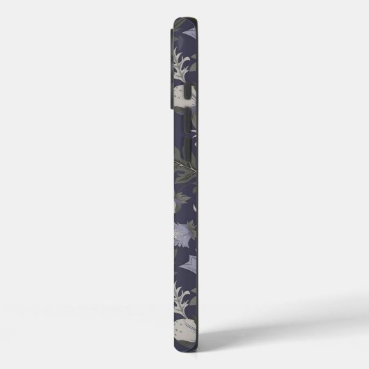 Symmetrical dark purple floral pattern Case-Mate iPhoneケース (裏面 / 左)