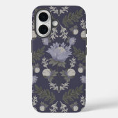 Symmetrical dark purple floral pattern Case-Mate iPhoneケース (裏面)