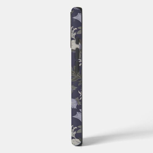 Symmetrical dark purple floral pattern Case-Mate iPhoneケース (裏面 / 左)