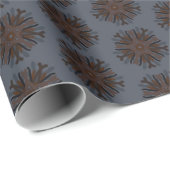 Symmetrical Line Drawing Mechanical Floral Style ラッピングペーパー (ロールコーナー)