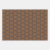 Symmetrical Line Drawing With Earth Tone Colors ラッピングペーパーシート (正面)
