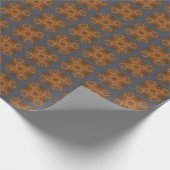 Symmetrical Line Drawing With Earth Tone Colors ラッピングペーパー (角)