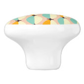 Symmetrical retro pattern with interlocking teal セラミックノブ (側面)