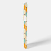 Symmetrical retro pattern with interlocking teal Case-Mate iPhoneケース (裏面 / 右)