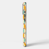 Symmetrical retro pattern with interlocking teal Case-Mate iPhoneケース (裏面 / 左)