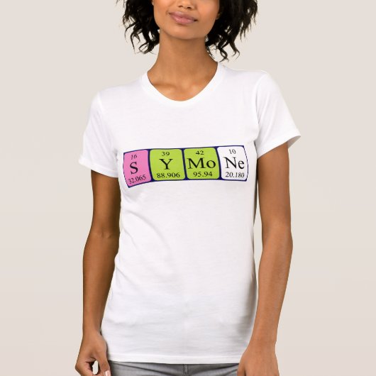 Symone periodic table name shirt tシャツ (正面)