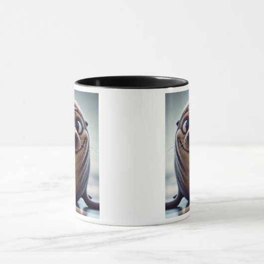 Sympa le phoque cartoon. マグカップ (中央)