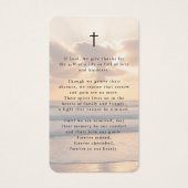 Sympathy Beach Sunset Cross Photo Prayer Card (裏面)