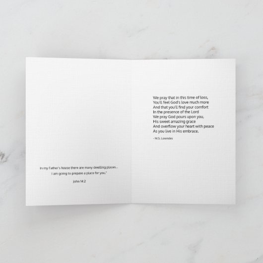 Sympathy Card カード (内部)