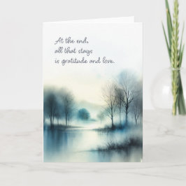 Sympathy Card "all that stays is gratitude & love" カード