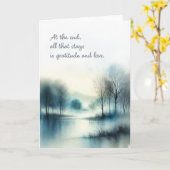 Sympathy Card "all that stays is gratitude & love" カード (黄色い花)