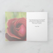 Sympathy Card: Deep Red Rose Customizeable カード (内部)