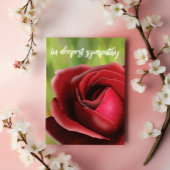 Sympathy Card: Deep Red Rose Customizeable カード