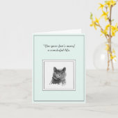 Sympathy Card for a  British Shorthair Cat カード (黄色い花)
