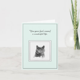 Sympathy Card for a British Shorthair Cat カード