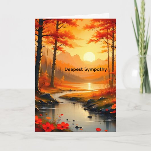 Sympathy Card for a Mom with Sunset カード (正面)