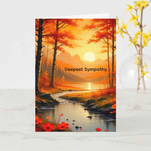 Sympathy Card for a Mom with Sunset カード (黄色い花)