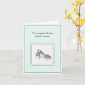 Sympathy Card for Loss of a Cat カード (黄色い花)