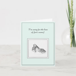 Sympathy Card for Loss of a Cat カード