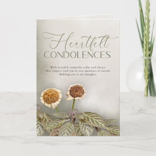 Sympathy Card with Customizable Message  カード (正面)