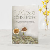 Sympathy Card with Customizable Message  カード (黄色い花)