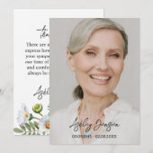 Sympathy Daisy Photo Thank You Card サンキューカード (正面/裏面)