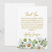 Sympathy Daisy Thank You Card サンキューカード (正面/裏面)