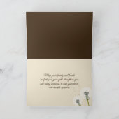 Sympathy Dandelion Seed with Droplets On a Bible  カード (内部)